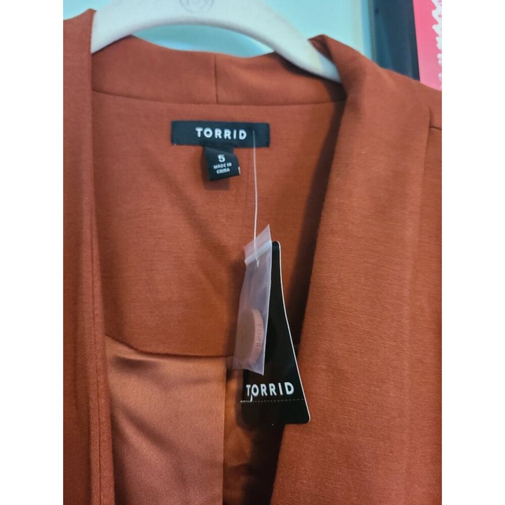Torrid Lightweight Ponte Longline Blazer Jacket Women's Size 5X NWT - Picture 9 of 13